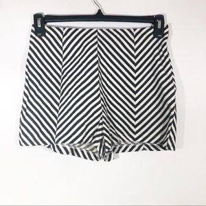 Lush | Navy Striped High Rise Shorts